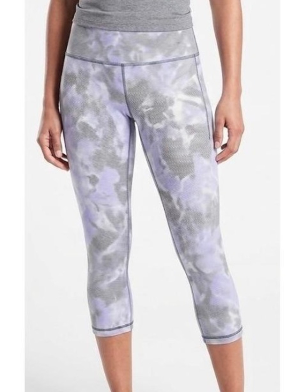 Athleta Salutation Stash Pocket II Blue Galaxy Stripe Print